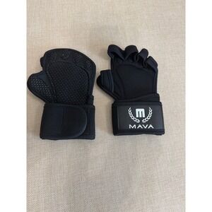 Mava Sports Ventilated Weightlifting Gloves with Wrist Support Black Small